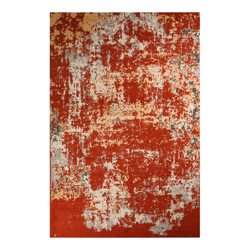 Abstract Indoor Rug, Rectangle 2' x 4'