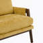 Fauteuil Mid-Century moderne en velours, jaune-1822312447