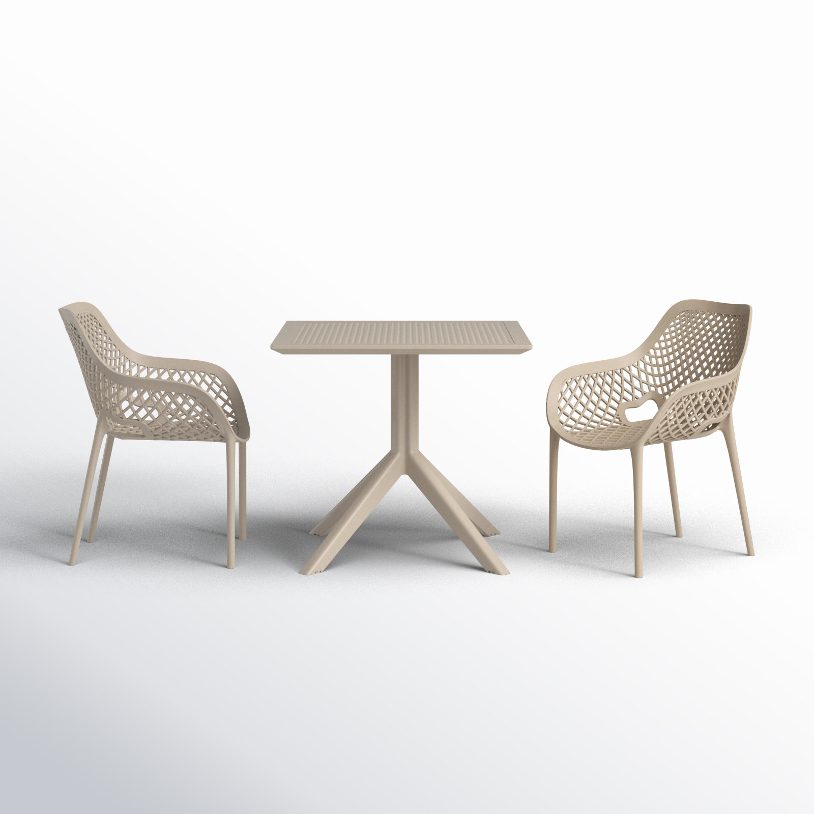 Farrah 32" Patio Bistro Set, Taupe