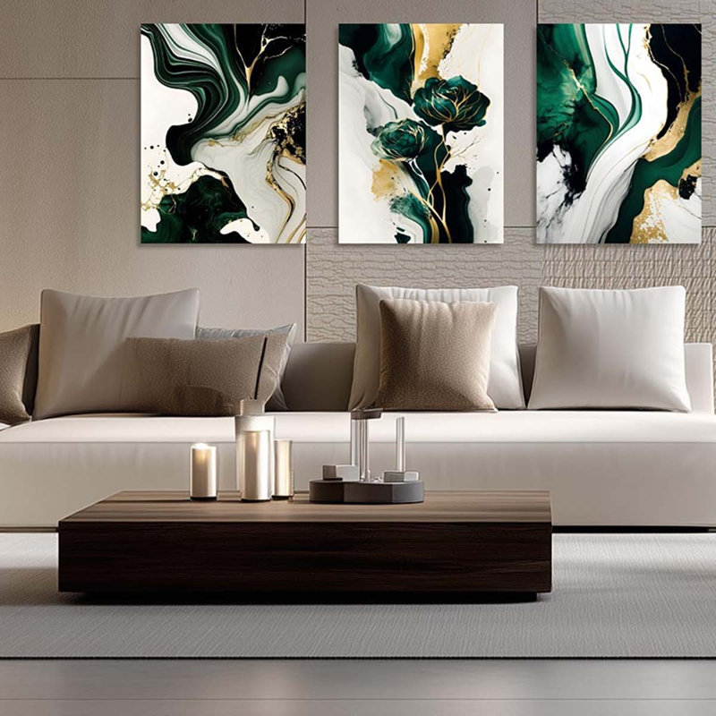 3 Piece Wrapped Canvas Print, 40 cm H x 30 cm W