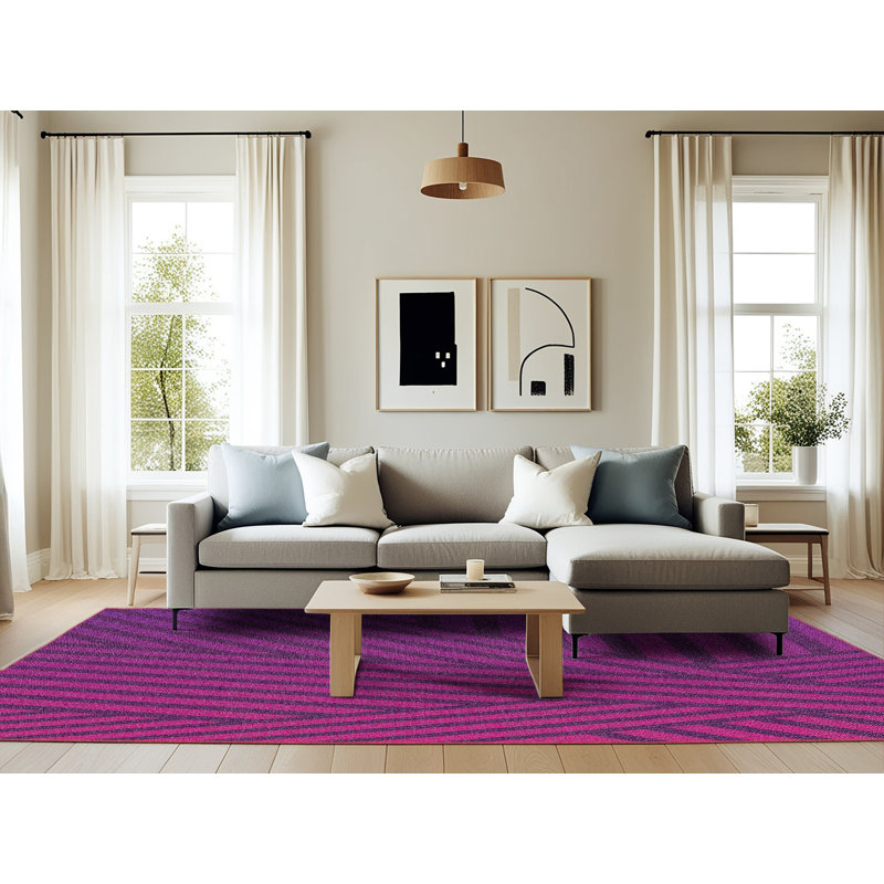 Tapis mauve Power Loom, Rectangle 6 pi x 9 pi