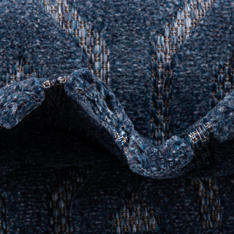 Tapis intérieur / extérieur bleu marine Heckstall, Rectangle 9 pi x 12 pi