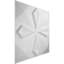 Panneau mural 3D 19,625 "x 19,625" en blanc (paquet de 50)