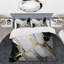 Ensemble de housse de couette en microfibre / polyester Abstract Geode Gold and Green Marble I-879793072