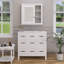 36 po X P 18 po P x 34 po Meuble-lavabo autoportant simple H blanc avec plateau en marbre de culture blanc