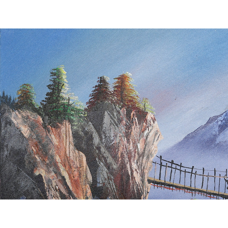 Pont à Amadablam | Peinture à l'huile sur toile