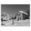 Maison alpine sur une montagne enneigée - photographie sur toile-67418317-67418318