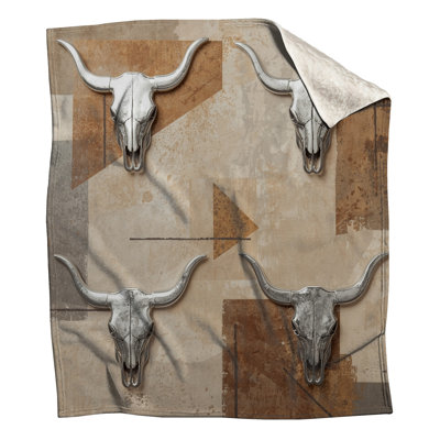 Metal Bull Skulls Blankets