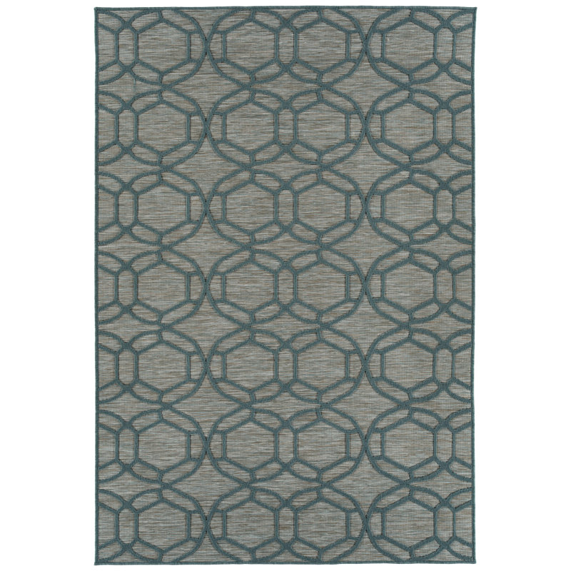 Contemporary, Transitional, Geometric, Textured, High-Low Cut & Loop 2' X 3' Rectangle Throw Rug