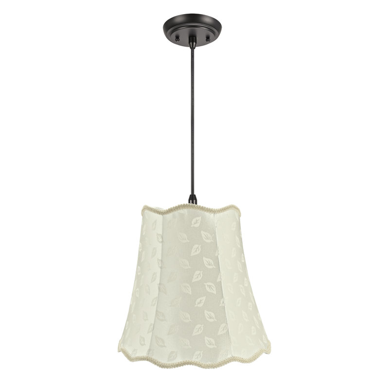 Luminaire suspendu pour cloche 2 lumières unique Jose, Crème au beurre