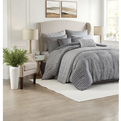 Ensemble de literie élégant en jacquard pour très grand lit, en polyester de qualité supérieure de style moderne