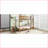 Twin Over Twin Rubber Wood Bunk Bed with Teddy Fleece Upholstered Headboard &amp; Footboard - No Box Spring Needed, Natural Finish for Small Apartments