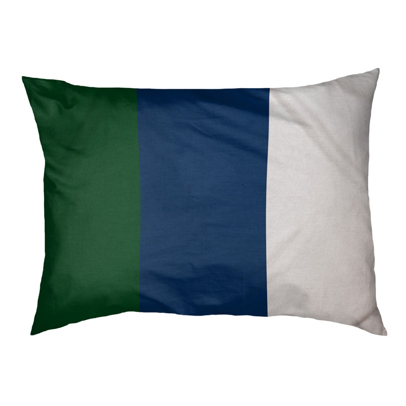 Coussin Atlanta, Vert / bleu marine / blanc, Moyen (l 28 po x P 18 po x H 9,5 po)