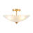 3 - Light Vintage Bowl Glass Shade Semi Flush Mount-546424069