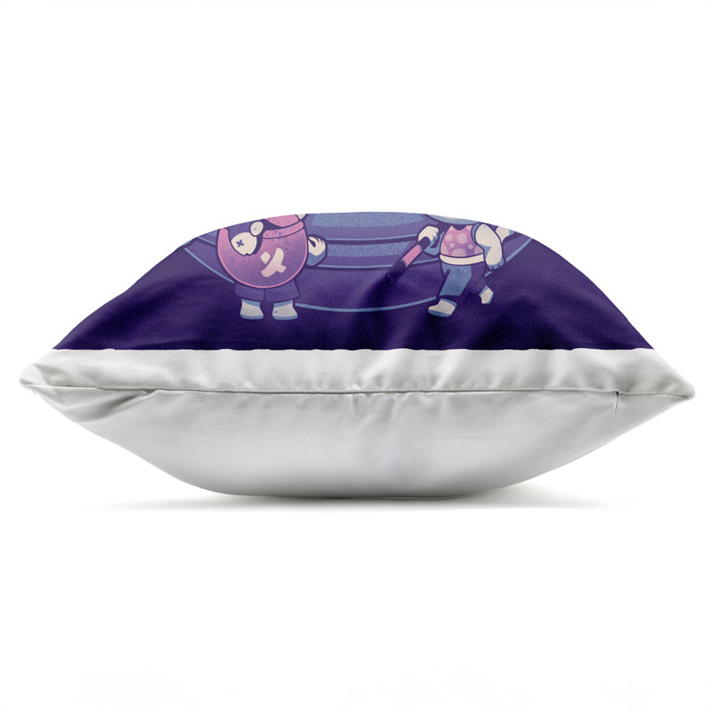 Coussin d'extérieur imprimé théière Tats Tatsot ayant du plaisir, design par EduEly Designs