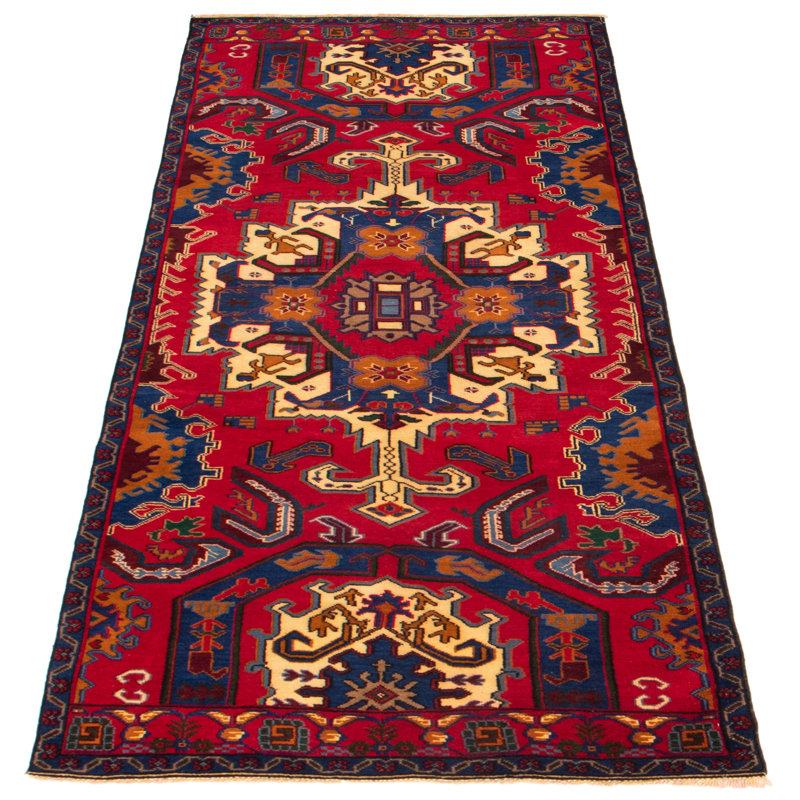 Tapis rouge foncé Royal Nada 4 pi 1 po x 9 pi 7 po