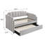 Lit de jour avec lit gigogne Amelyn Dove Grey