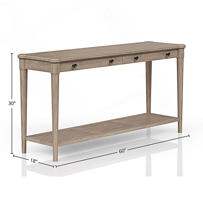 Modern Sofa Table With 2 Drawers