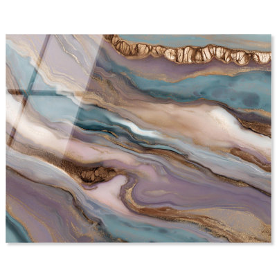 Oceanic Amethyst Swirl Acrylic Print Geode Art by Art Remedy