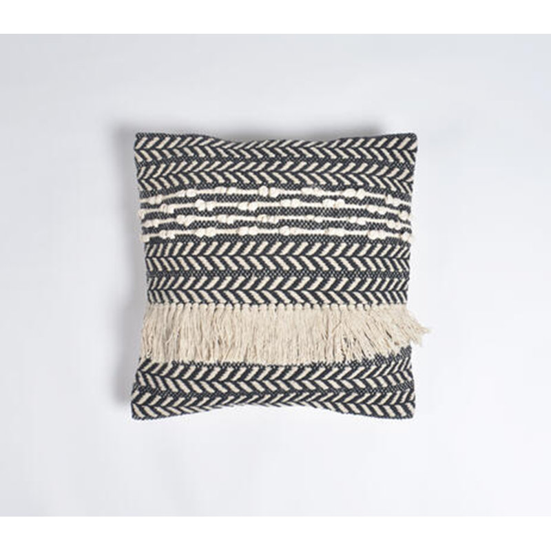 Casjen Fringed Cotton Pillow Cover