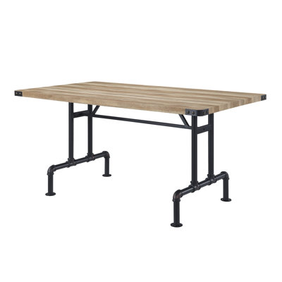 Table de salle à manger à tréteaux 64 po