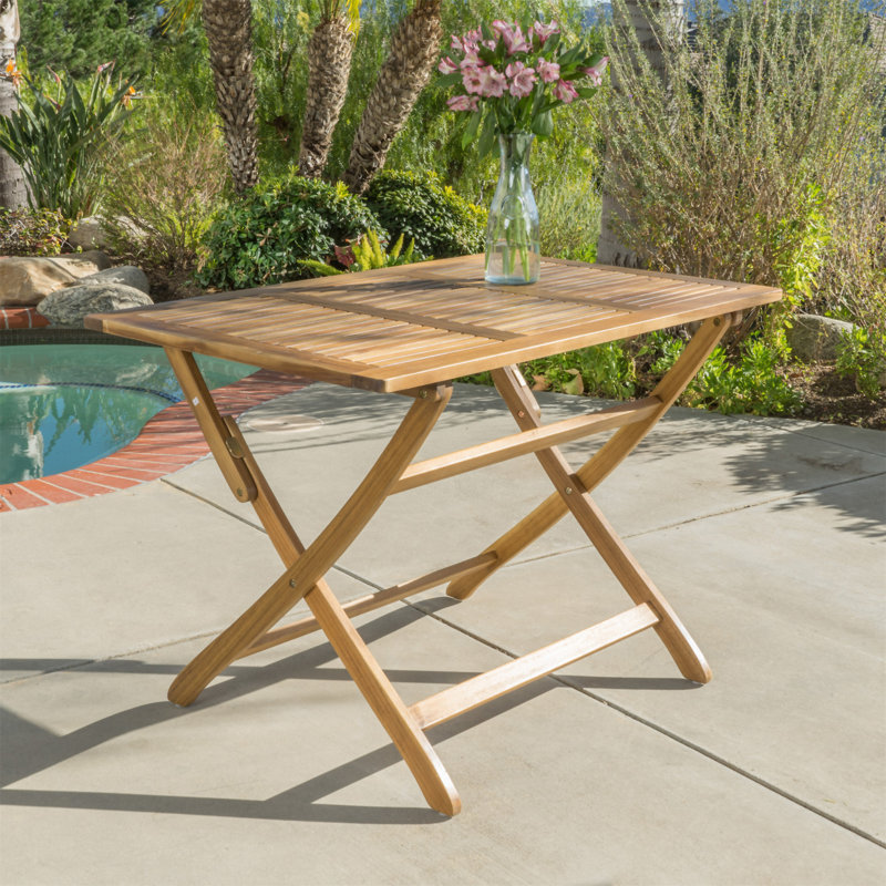 Table pliable 43,5 "Positano (table incluse seulement), Naturel