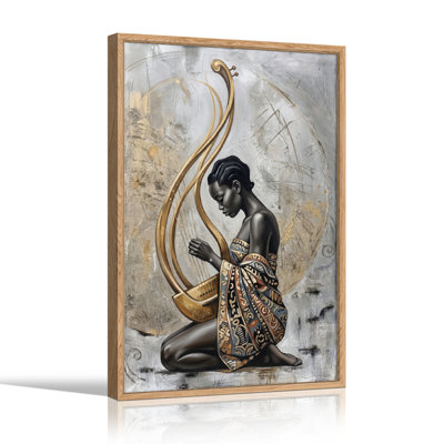 Ensemble de 1 tableau sur toile représentant une figure artistique