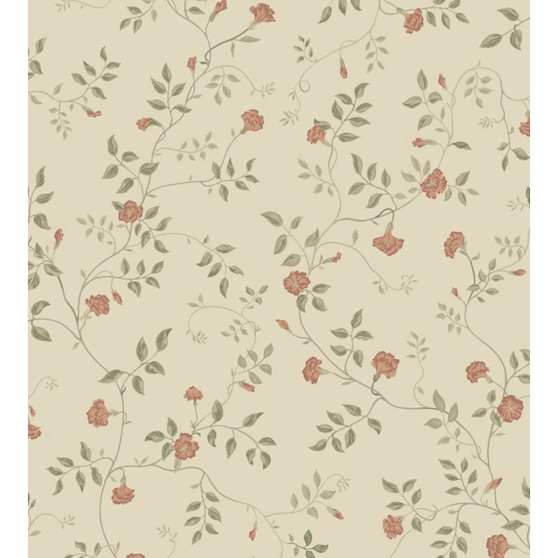 Kolonin Floral Wallpaper Roll, Ginseng