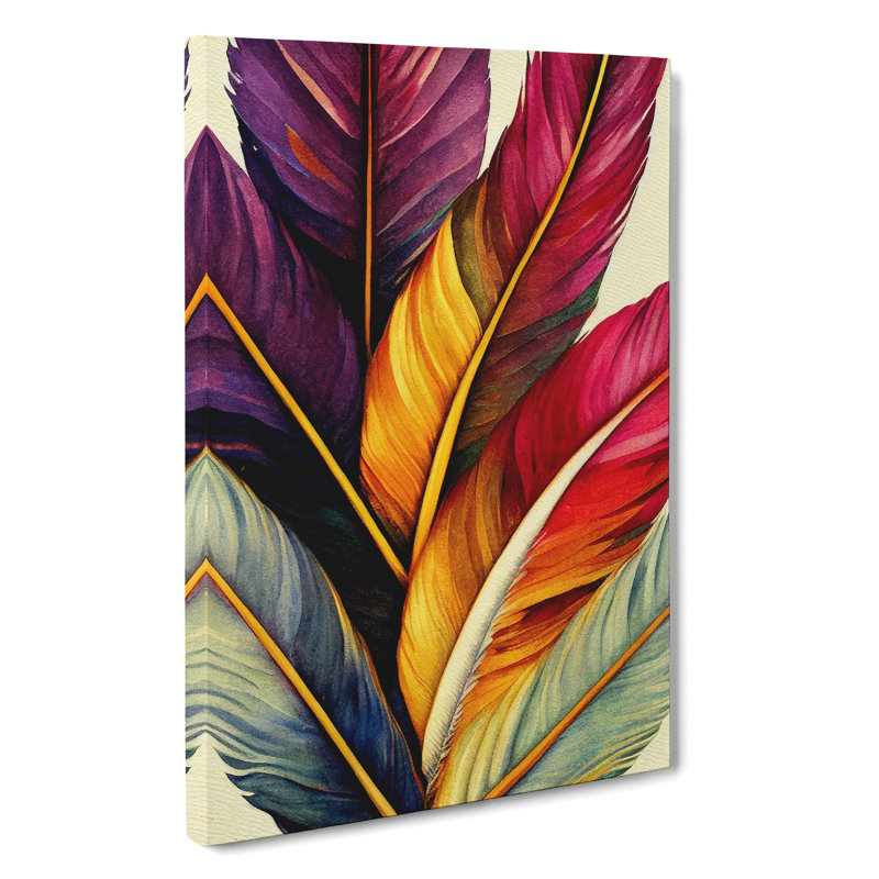 Beauteous Feathers - Wrapped Canvas, 50cm H x 35cm W x 3cm D