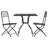 Brilan Dakota Fields Bar Set with Metal Frame and Metal Outer Material