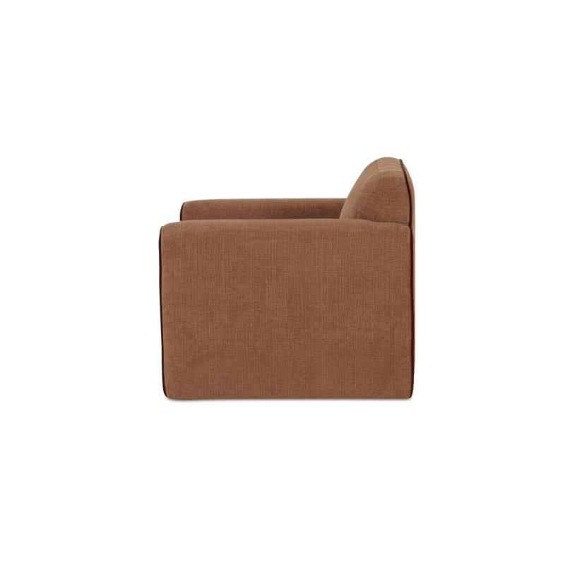 Leo Armchair, Solid Color, Brown