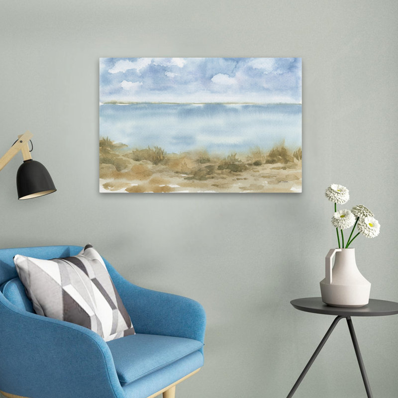 Cape Cod I bleu côtier blanc plage brun, H 24 po x l 16 po
