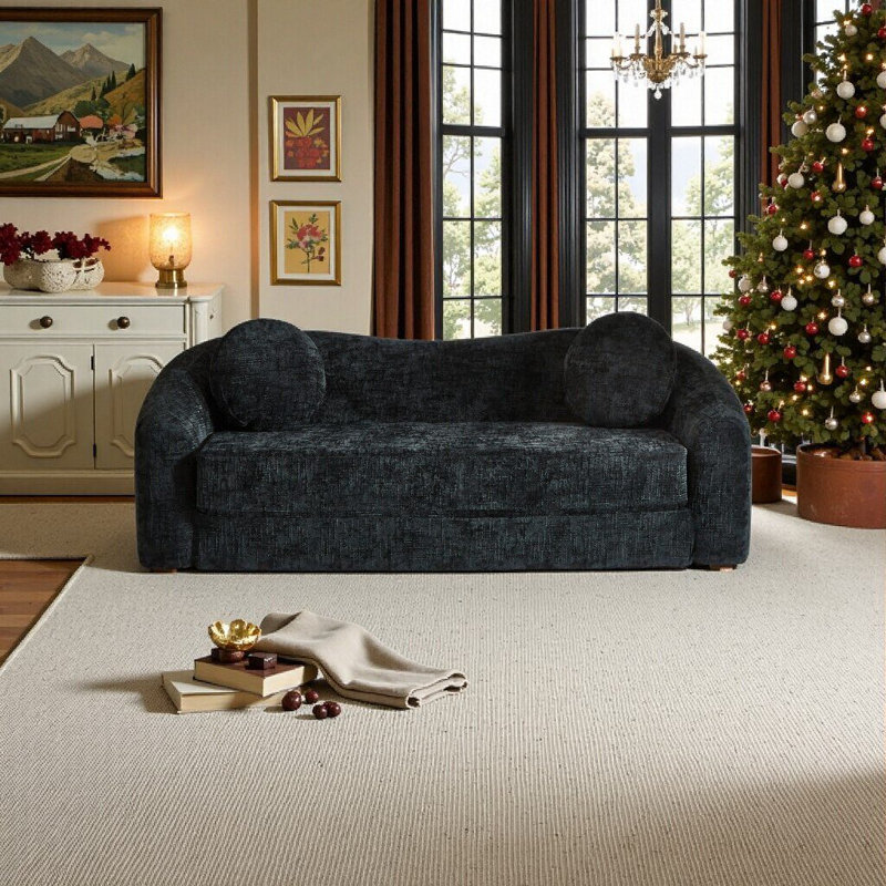 Upholstered Sofa, Black