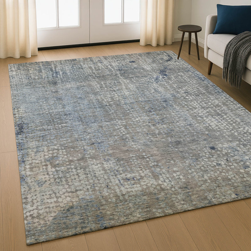 Premium Machine Washable Mayfield AMF2087 Abstract Rug, Taupe, 2'6" x 3'10"