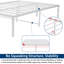 Structure de lit en acier blanc 18 po Briese-1779225260