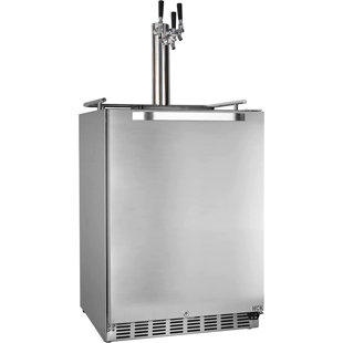 HCK 6.04 Cubic Feet Outdoor Triple Tap Half Barrel (Full Size) Built-In Kegerator with Door Lock and