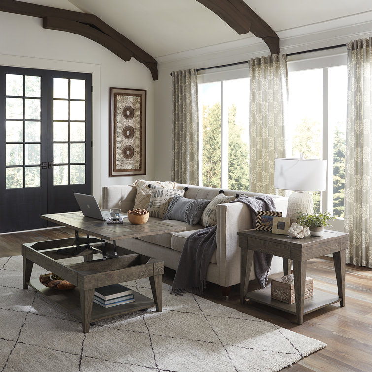 Anvita Cocktail Table Set w/ Two End Tables