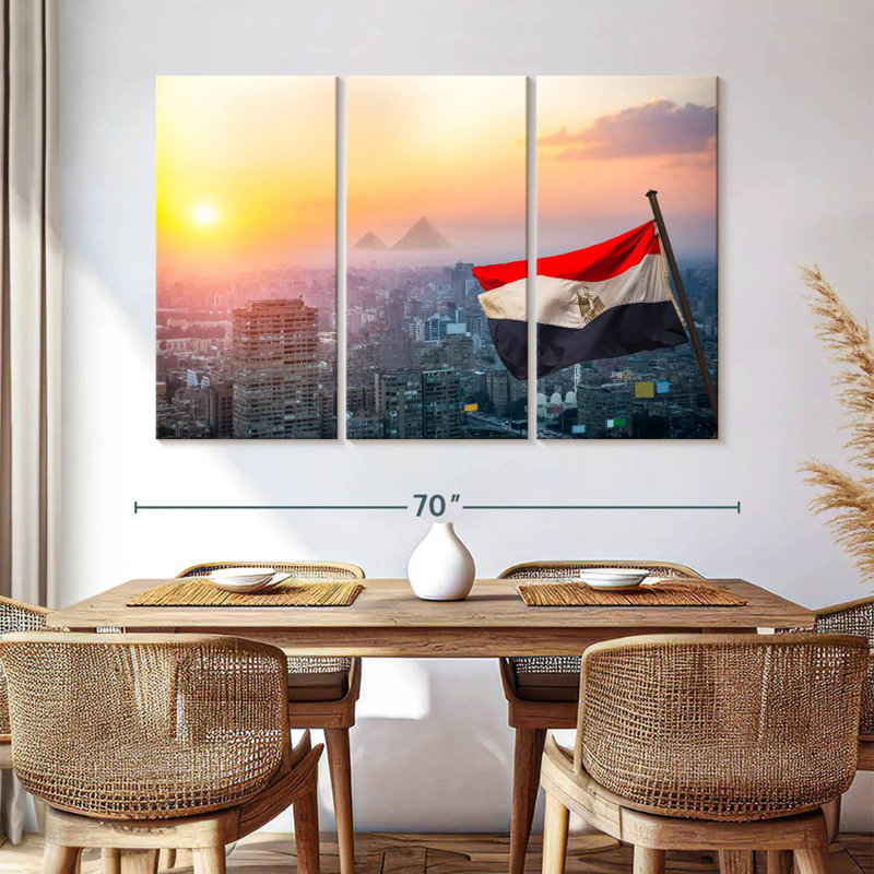 Borges Urban Egypt Flag, 42" H x 65" W