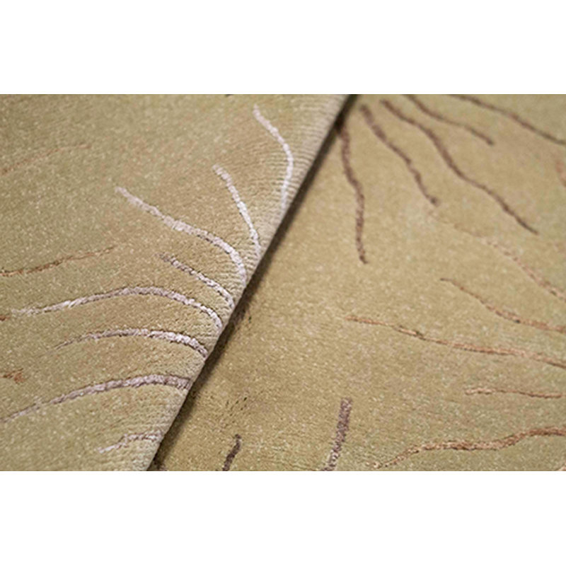 Wool Geometric Area Rug in Beige