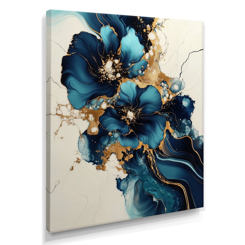 Silvestri - Art mural abstrait sur toile, H 32 po x l 16 po, Toile tendue, Ne s’applique pas