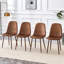 Ensemble de 4 chaises cuillère en métal à dossier en suède parfaites pour les maisons de style scandinave-95930218