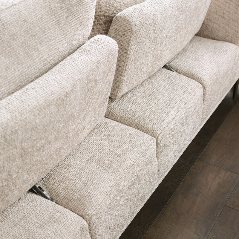 Canapé rembourré 81 po Kertu, Beige