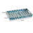 Decorative Tray, 14 Inch Capiz Geometric Pattern, Blue And White-123275134-123275133