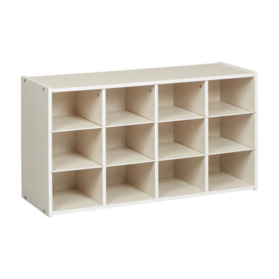 ECR4Kids Streamline 12 Cubby Tray Storage Cabinet, 3x4, Classroom Furniture
