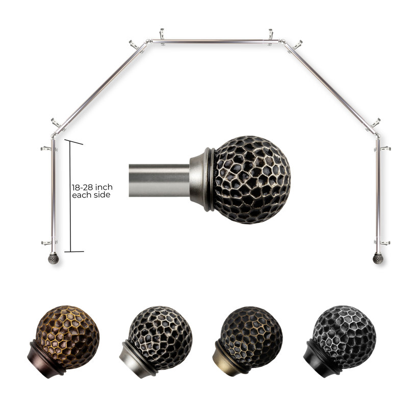 Danen 28.00'' to 48.00'' 0.81'', Satin Nickel, 18" - 28" (each side)