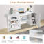 158cm x 50cm Foldable Sewing Table with Sewing Machine Platform and Wheels-125359711