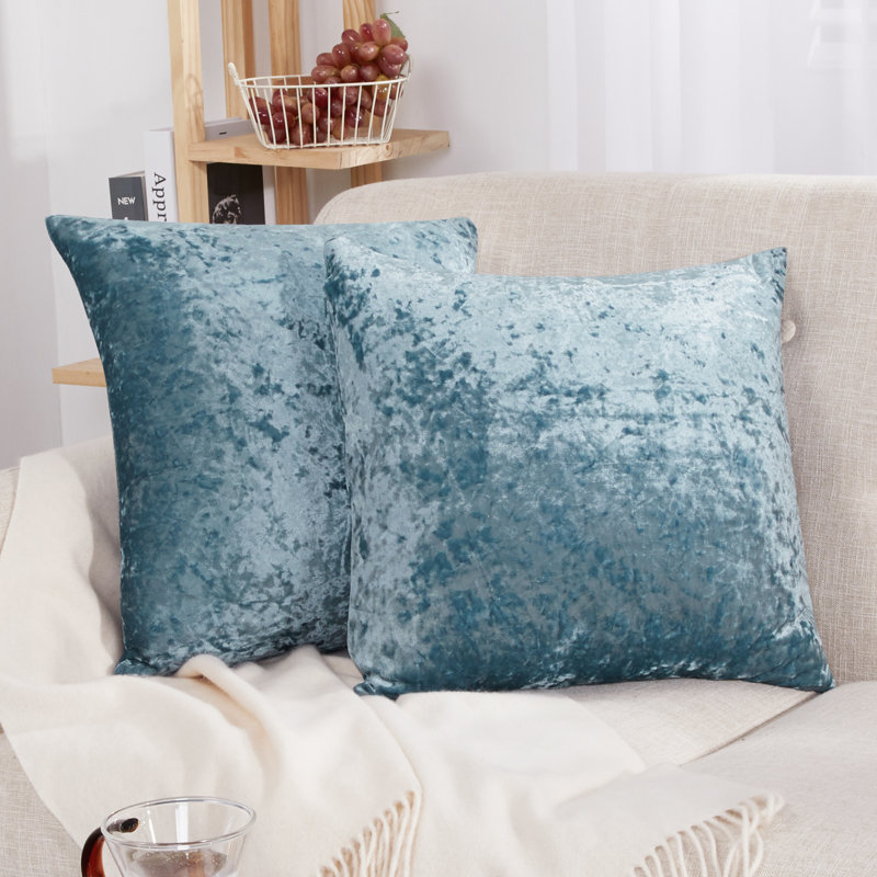 Reversible Pillow Cover, 22" x 22", Haze Blue