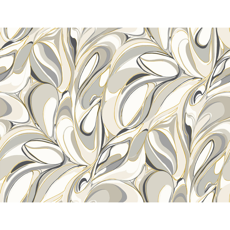 Papier peint noir Achate, Gris