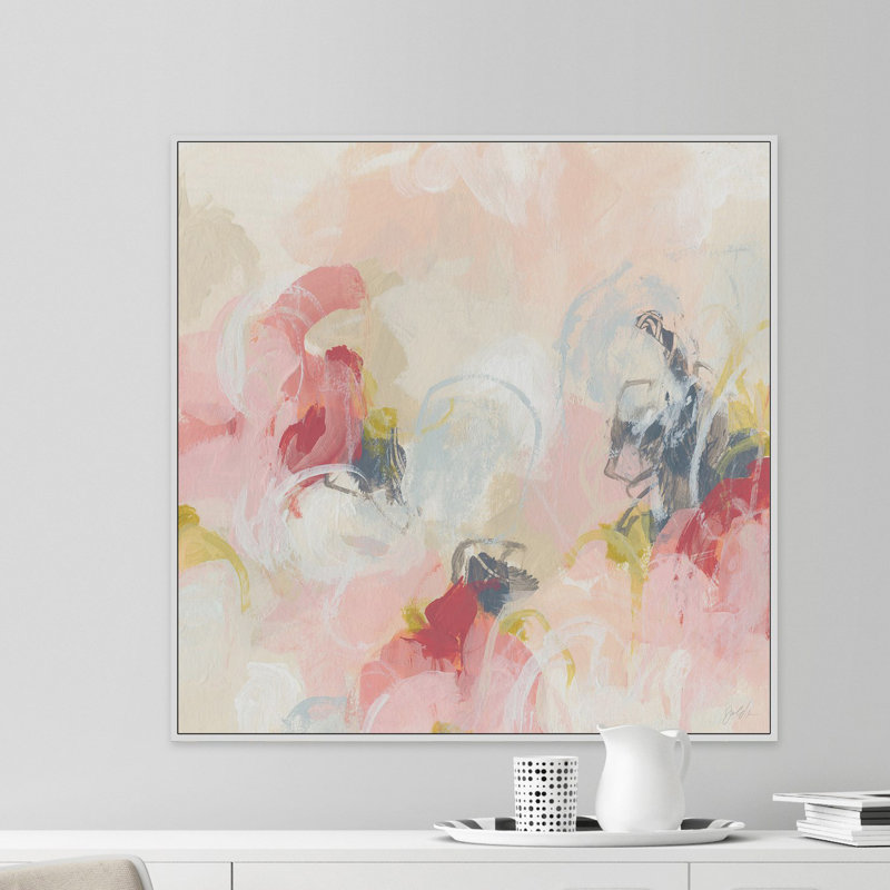 Cherry Blossom IV-reproduction d’art sur toile, H 48 po x l 48 po x P 3,5 po, Cadre flottant en papier