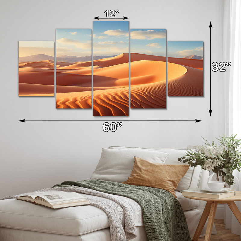 «USA Desert Sands Landscape», impression d'art mural - 5 panneaux